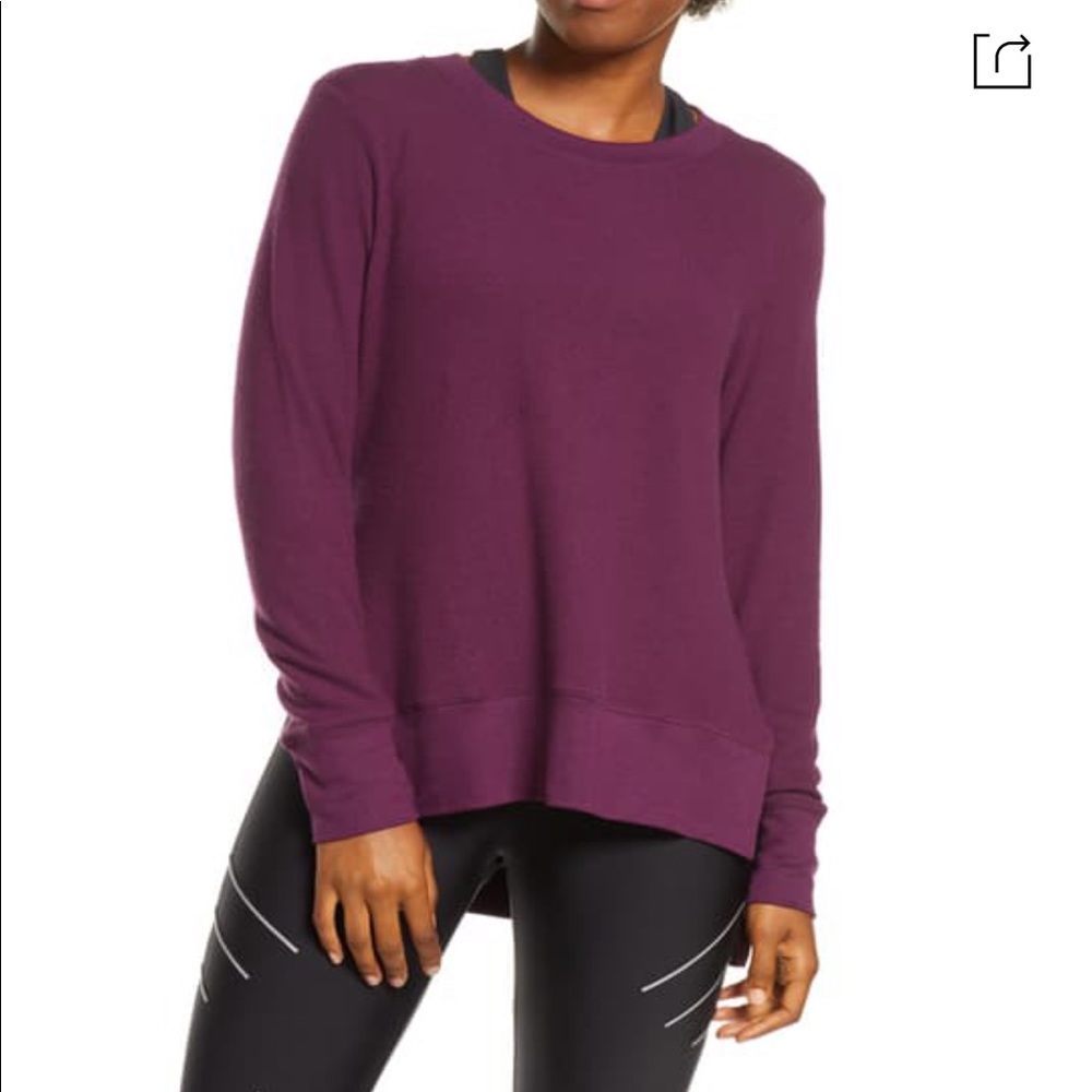 Alo Glimpse Long Sleeve Pullover Sweatshirt plum